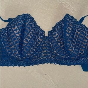 Adore Me Royal Blue Lace Bra